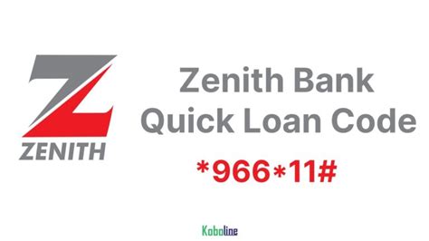 zenith bank loan code 2022